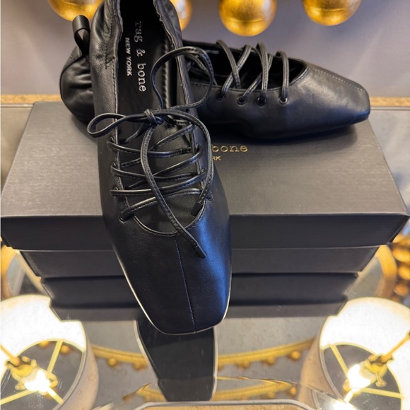 Rag and Bone NWT $348 Sophia Ballet Flat Color Black Size 9 - Picture 6 of 15